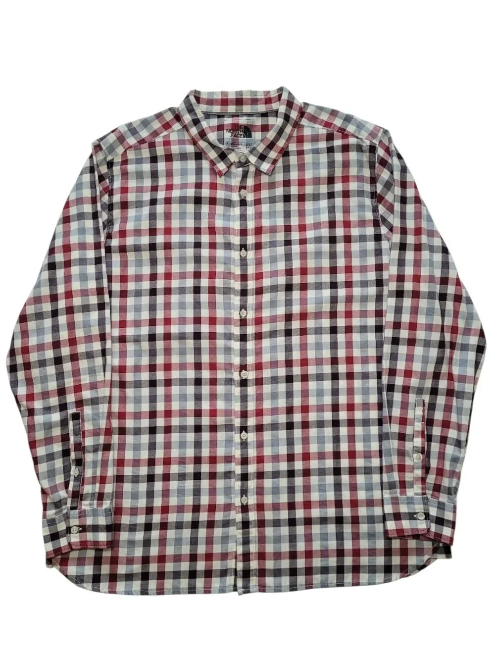 The North Face Mens Red Plaid Long Sleeve Button Up Shirt XXL Grandpacore
